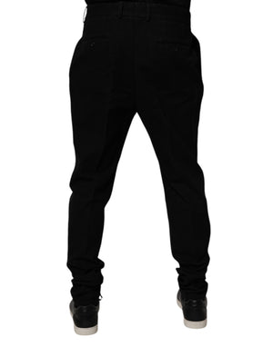 Dolce & Gabbana Black Cotton Stretch Skinny Pants