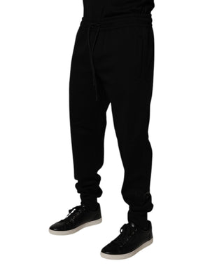 Dolce & Gabbana Black Cotton Blend Jogger Sweatpants Pants