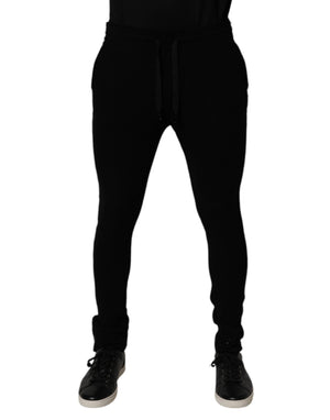 Dolce & Gabbana Black Cashmere Jogger Men Sweatpants Pants