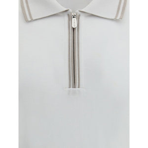 Svevo White Cotton Polo Shirt