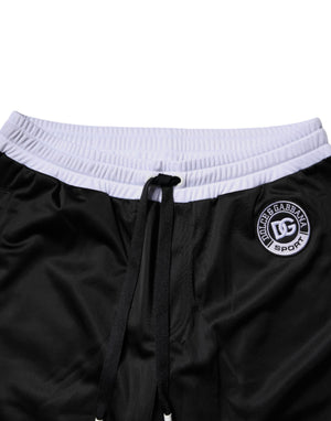 Dolce & Gabbana Black White Men Bermuda Sweatshorts Shorts