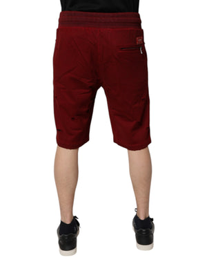 Dolce & Gabbana Bordeaux Cotton Bermuda Men Sweatshorts Shorts