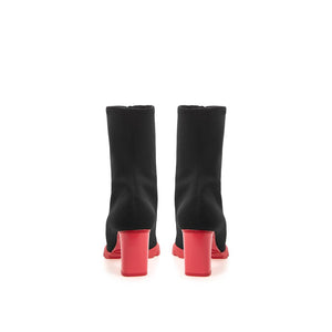 Alexander McQueen Black Neoprene Ankle Boots