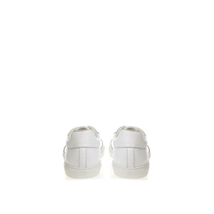 Roberto Cavalli White Leather Low Top Sneakers
