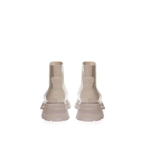 Alexander McQueen Beige Leather Chelsea Boots