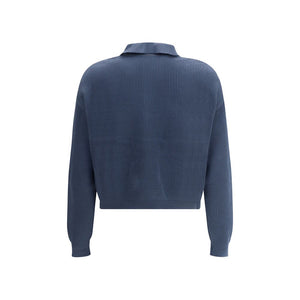 Brunello Cucinelli Blue Cotton Sweatshirt