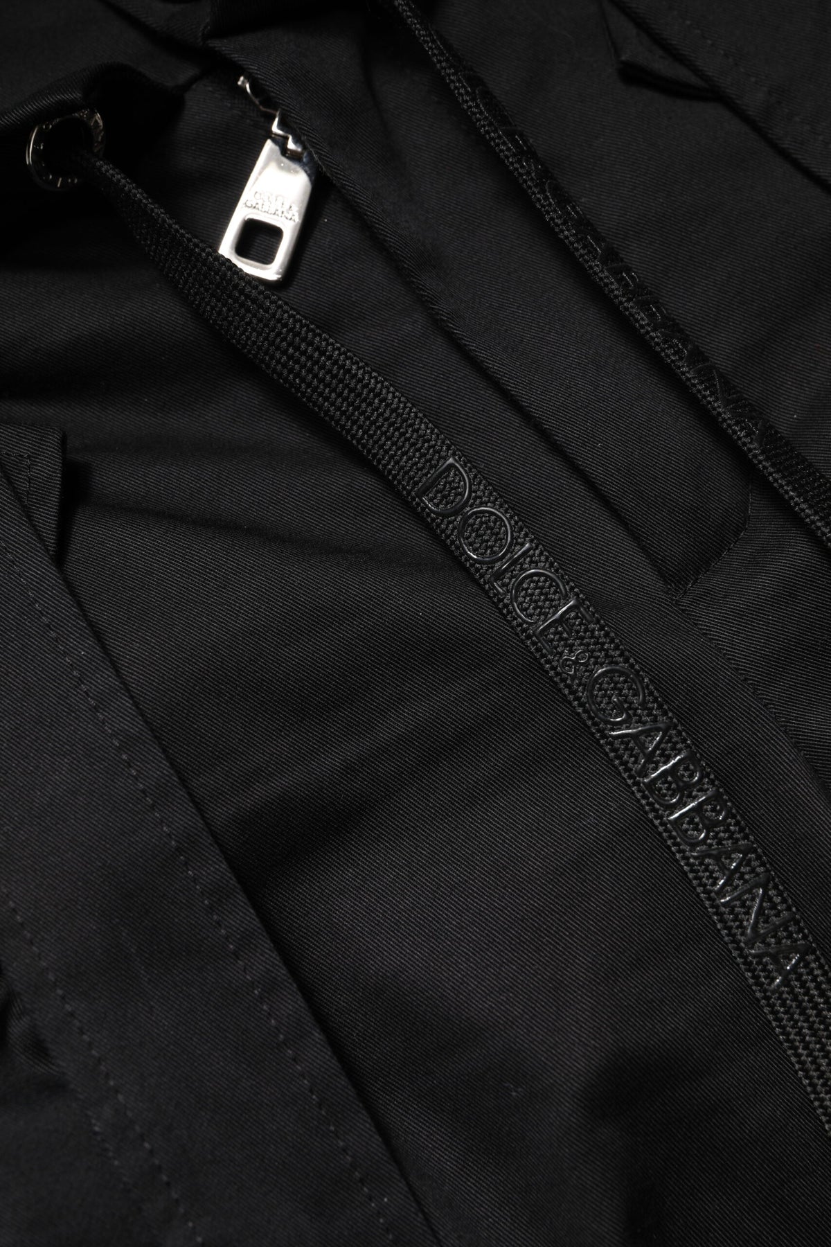 Dolce & Gabbana Black Cotton High Waist Cargo Pants