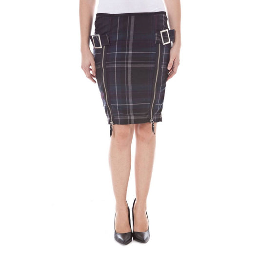 Datch Blu Polyester Women Skirt