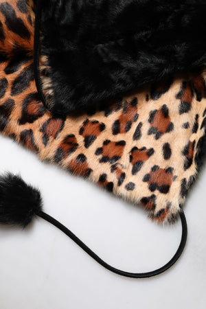 Dolce & Gabbana Black Lamb Fur Short Women Coat Jacket