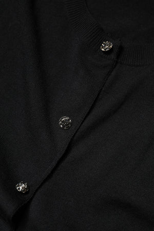 Dolce & Gabbana Black Button Down Short Sleeve Blouse Top