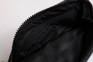 Dolce & Gabbana Black Gray Camouflage Logo Plaque Keyring Pouch Bag