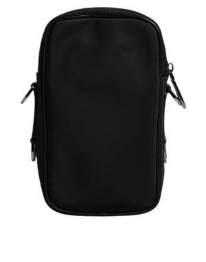 Dolce & Gabbana Multicolor Leopard Jacquard Logo Plaque Neck Strap Bag