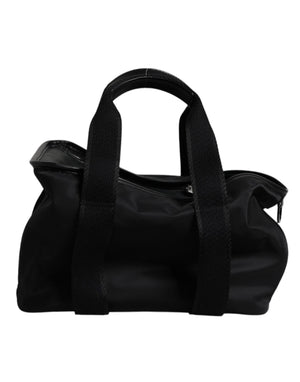 Dolce & Gabbana Black Shoulder Strap Pet Carry Logo Plaque Bag