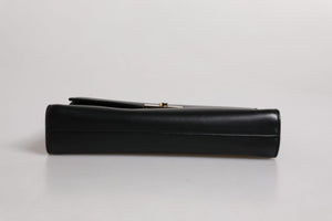 Dolce & Gabbana Black Leather Logo Plaque Document Briefcase Bag