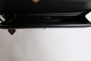 Dolce & Gabbana Black Leather Logo Plaque Document Briefcase Bag