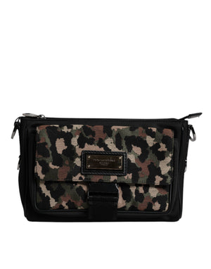 Dolce & Gabbana Multicolor Leopard Jacquard Crossbody Bag