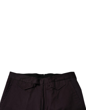 BENCIVENGA Brown Pure Cotton Slim Fit Men Dress Pants