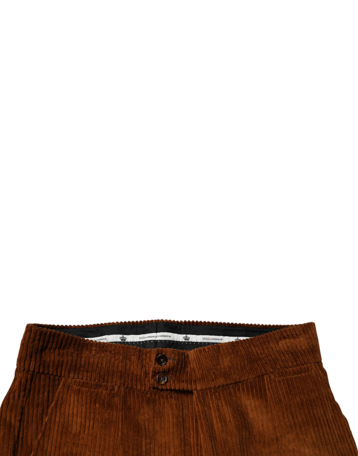 Dolce & Gabbana Dark Brown Corduroy Cotton Skinny Denim Jeans