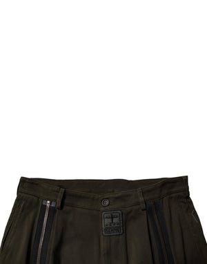 Dolce & Gabbana Dark Brown Cotton Jogger Cargo Pants