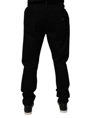 Dolce & Gabbana Black Cotton Stretch Slim Fit Denim Jeans