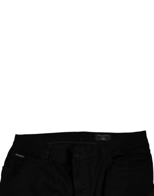 Dolce & Gabbana Black Cotton Stretch Slim Fit Denim Jeans