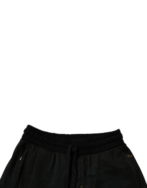Dolce & Gabbana Black Cotton Sweatshorts Men Bermuda Shorts