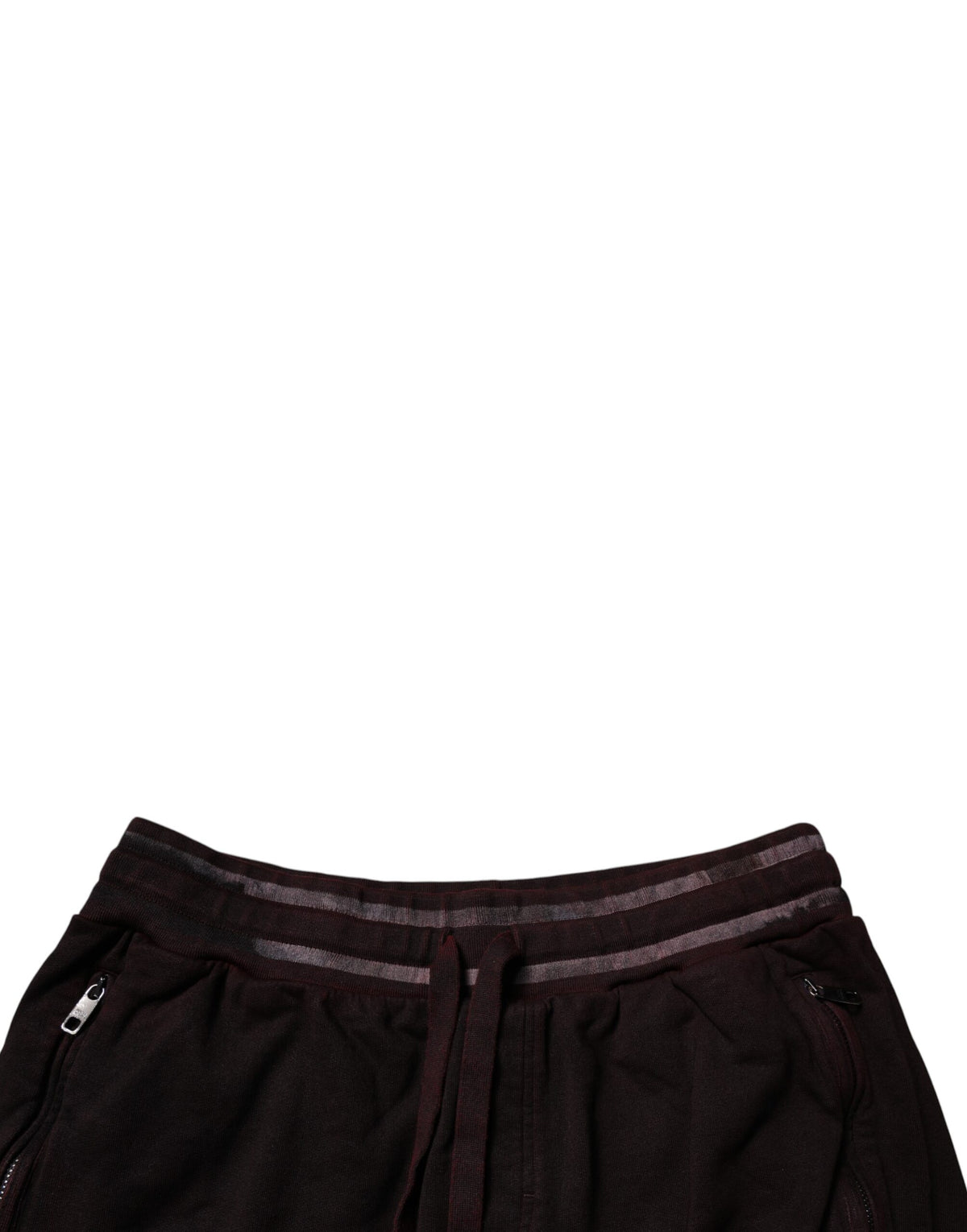 Dolce & Gabbana Maroon Cotton Logo Plaque Men Bermuda Shorts