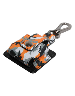 Dolce & Gabbana Multicolor Camouflage Leather Airpods Case