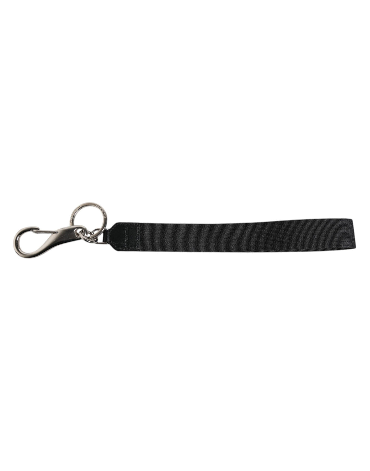 Dolce & Gabbana Black Nylon Logo DG Crown Men's Holder Keychain Keyring