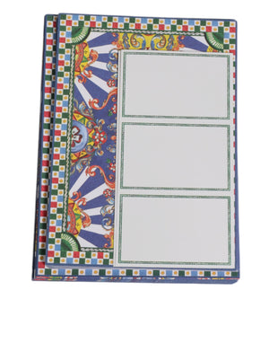 Dolce & Gabbana Multicolor Carretto Siciliano Envelope Post Card Holder