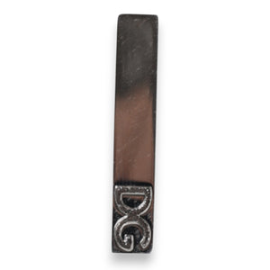 Dolce & Gabbana Silver Tone Brass Logo Branded Tie Clip Bar