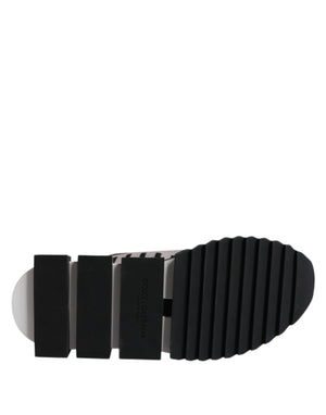 Dolce & Gabbana Black Gray Sorrento Socks Women Sneakers Shoes