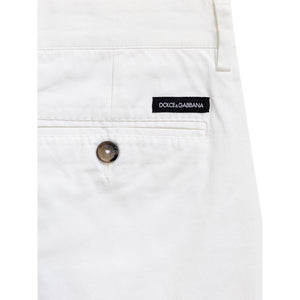 Dolce & Gabbana White Cotton Bermuda Shorts