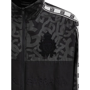 Dolce & Gabbana Black Polyester Shell Jacket