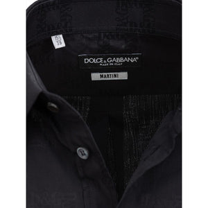 Dolce & Gabbana Black Cotton Dress Shirt