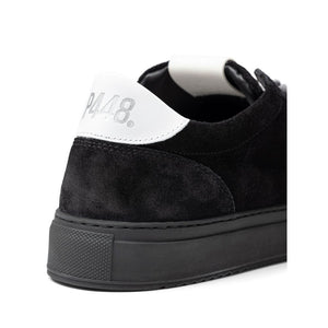 P448 Black Suede Leather Athletic Sneakers