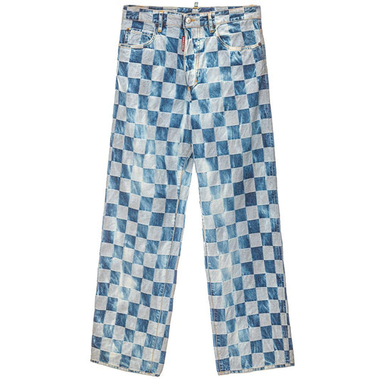 Dsquared² Blue Cotton Relaxed Fit Jeans