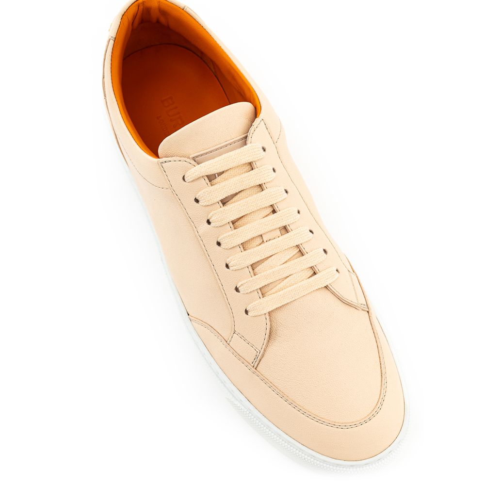Burberry Pink Leather Low Top Sneakers
