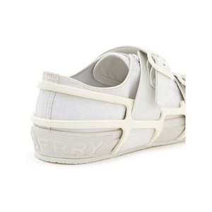 Burberry White Cotton Athletic Sneakers