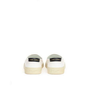 Saint Laurent White Cotton Low Top Sneakers
