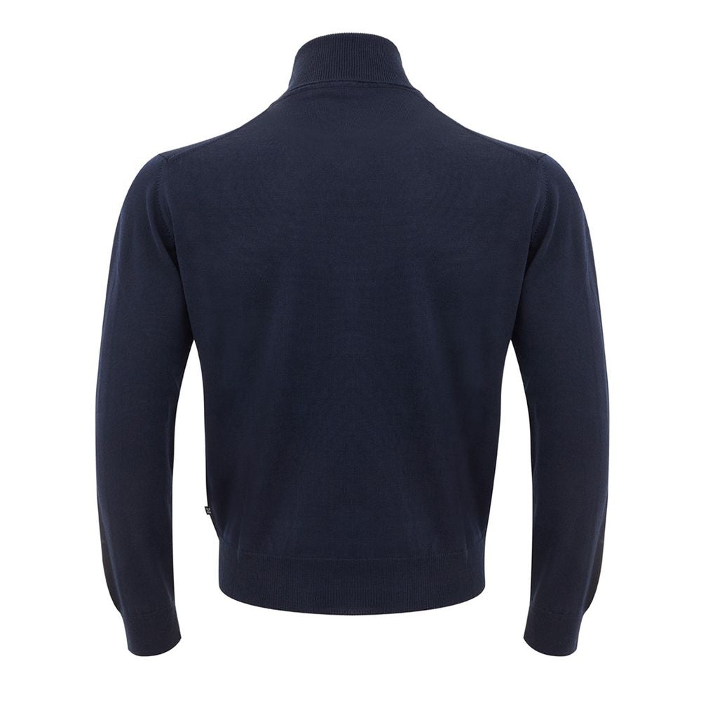 FERRANTE Blue Wool Turtleneck