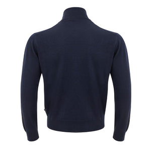 FERRANTE Blue Wool Turtleneck