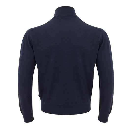 FERRANTE Blue Wool Turtleneck