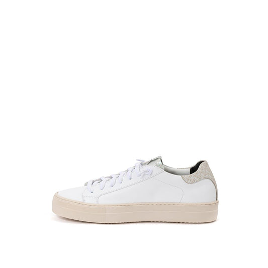 P448 White Leather Low Top Sneakers