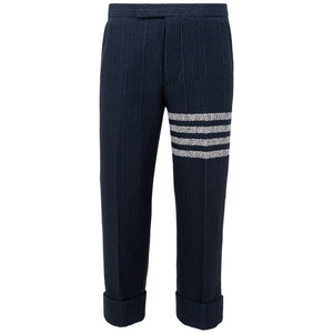 Thom Browne Blue Marabou Casual Pants