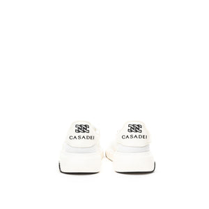 Casadei White Leather Athletic Sneakers