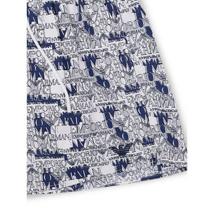 Emporio Armani White Polyester Swim Shorts