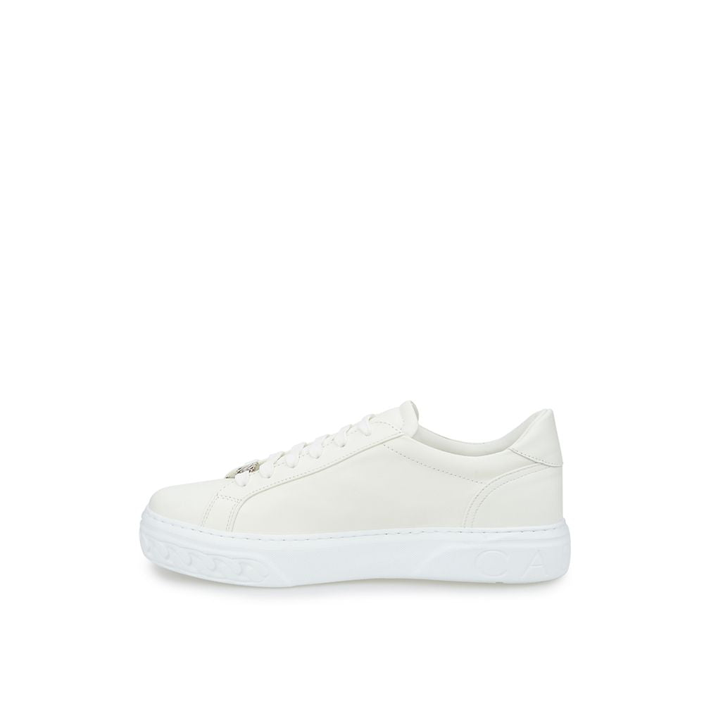Casadei White Leather Athletic Sneakers