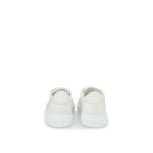 Casadei White Leather Athletic Sneakers