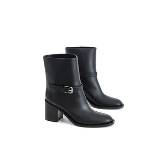 Burberry Black Leather Ankle Boots